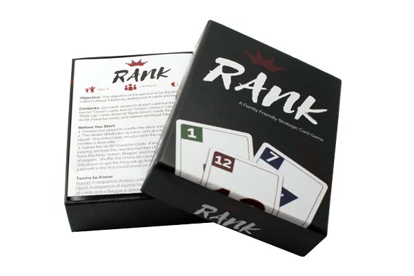 Rank Card Game Open Box